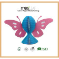 Mixed Colors Foldable Paper Hat with Butterfly Shape